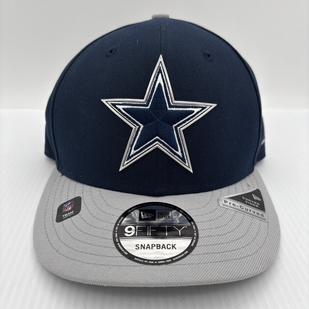 Dallas Cowboys New Era 9FIFTY Snapback Hat NFL Adjustable Navy Gray Pre-curved